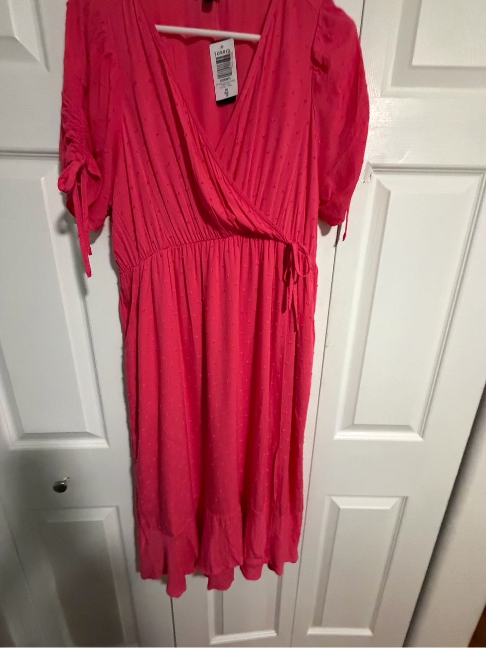 torrid Fuchsia Pink Wrap-Style Dress
